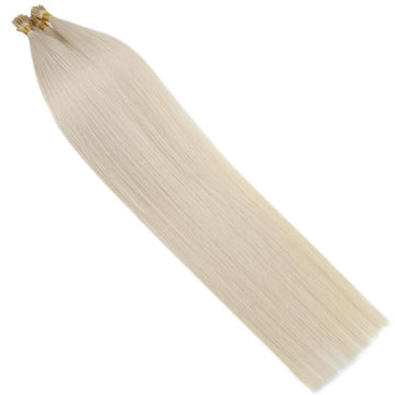 Fshine Virgin I Tip Real Human Hair 20g Hair Extensions Platinum Blonde (#60) - FShine Shop